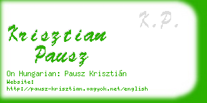 krisztian pausz business card